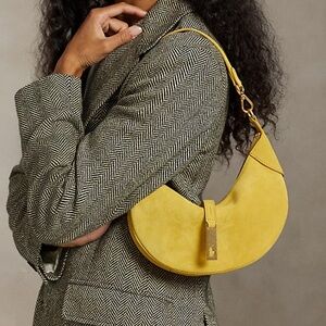 Ralph Lauren Yellow Suede ID Bag